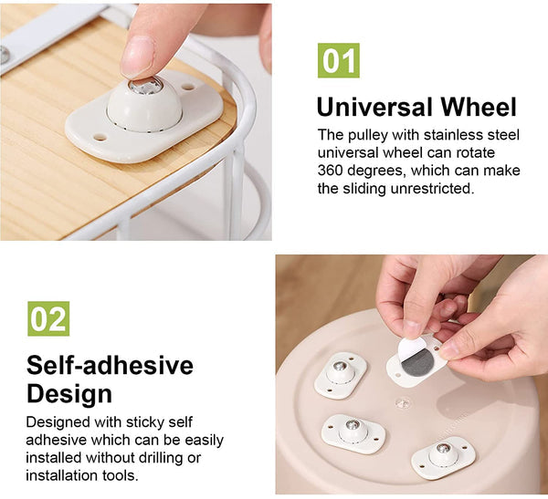 Move Oven , Fridges & Furniture Effortlessly -  360° Stick-On Furniture Wheels