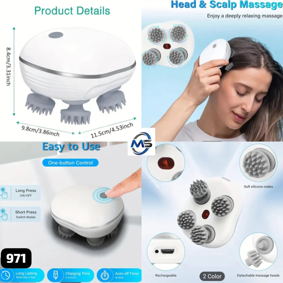 Smart Scalp Massager™ – Intelligent Electric Head Massager