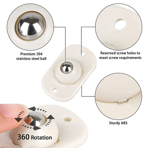 Move Oven , Fridges & Furniture Effortlessly -  360° Stick-On Furniture Wheels